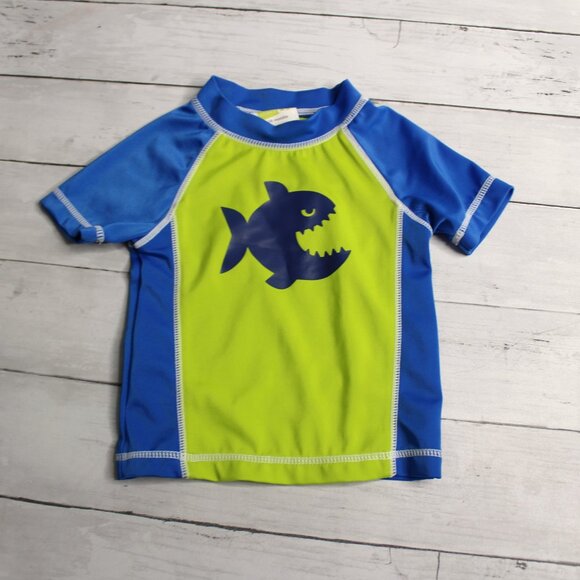 Crazy 8 Baby Boy's Rashguard Swim Shirt Size 12-18 Months UV Protection - Picture 1 of 5